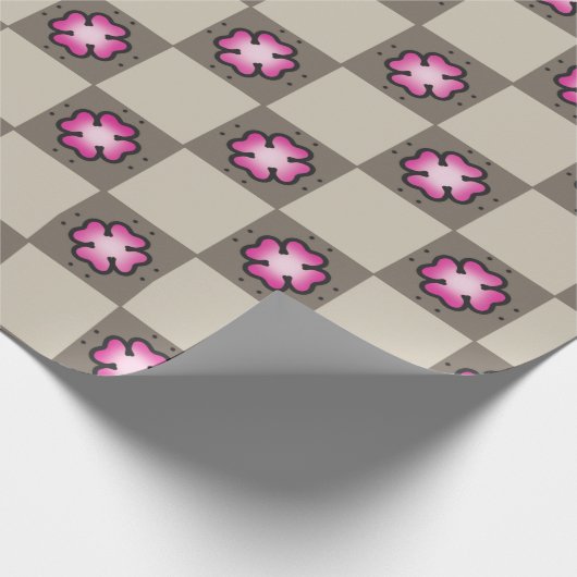 Nahtloses Retro-ästhetisches Design" Geschenkpapier (Ecke)