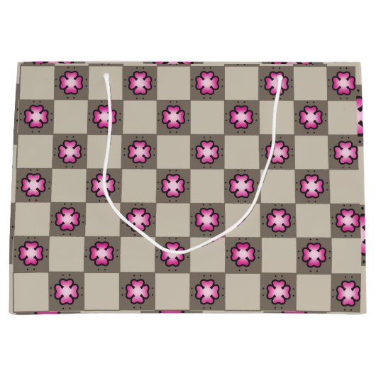 Nahtloses Retro-ästhetisches Design Große Geschenktüte (Vorderseite)