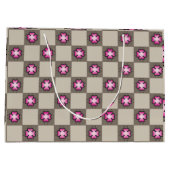 Nahtloses Retro-ästhetisches Design Große Geschenktüte (Rückseite)