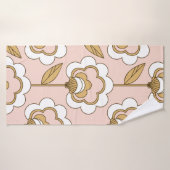 Nahtloses Retro-Blumenmuster Badehandtuch (Badehandtuch)