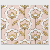 Nahtloses Retro-Blumenmuster Geschenkpapier (Flach)