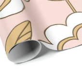 Nahtloses Retro-Blumenmuster Geschenkpapier (Rolleneckpunkt)