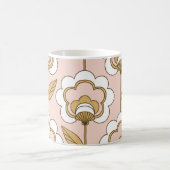 Nahtloses Retro-Blumenmuster Kaffeetasse (Mittel)