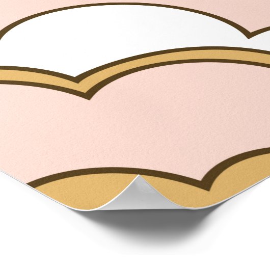 Nahtloses Retro-Blumenmuster Poster (Ecke)