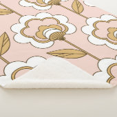 Nahtloses Retro-Blumenmuster Sherpadecke (3/4)