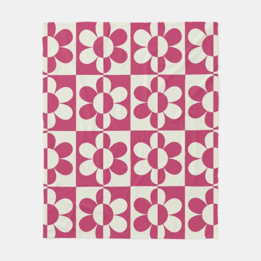 Nahtloses Retro-Design mit Vintager Disy fl Fleecedecke (Vorderseite)