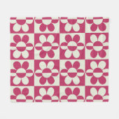 Nahtloses Retro-Design mit Vintager Disy fl Fleecedecke (Vorderseite (Horizontal))