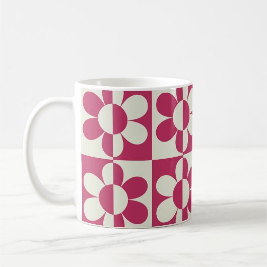 Nahtloses Retro-Design mit Vintager Disy fl Kaffeetasse (Links)