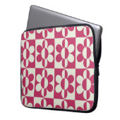 Nahtloses Retro-Design mit Vintager Disy fl Laptopschutzhülle (Vorderseite Links)