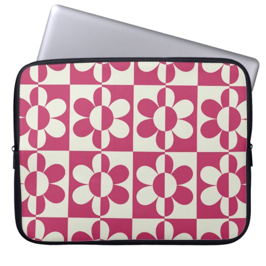 Nahtloses Retro-Design mit Vintager Disy fl Laptopschutzhülle (Vorderseite)