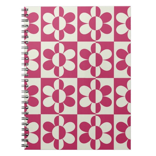 Nahtloses Retro-Design mit Vintager Disy fl Notizblock (Vorderseite)