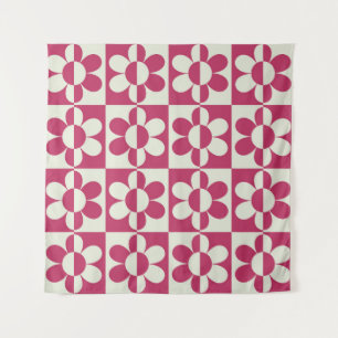 Nahtloses Retro-Design mit Vintager Disy fl Wandteppich