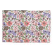 Nahtloses Retro-Muster Boho Kissenbezug (Rückseite)