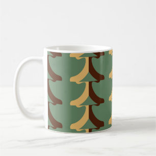 Nahtloses Retro-Muster mit vertikalen Elementen. a Kaffeetasse