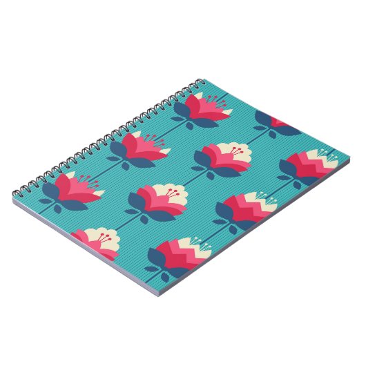 Nahtloses Retro-Muster. Notizblock (Linke Seite)