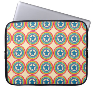 Nahtloses Retro-Muster. Textur mit Kreise und s Laptopschutzhülle