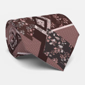 Nahtloses Retro-Vintages Patchwork Krawatte (Gerollt)