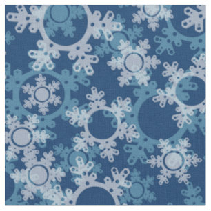 Nahtloses Retro-Weihnachten-Schneeflocken-Design Stoff