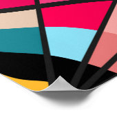 Nahtloses Retromuster im Stil der 60er Jahre Poster (Ecke)