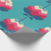 nahtloses Retromuster mit Blume Geschenkpapier (Ecke)