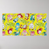 nahtloses Robotermuster Poster (Vorne)