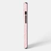 Nahtloses rosa Marmormuster iPhone Hülle (Linke Seite)
