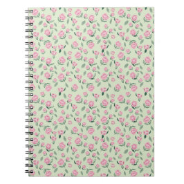 Nahtloses Rosa-Rosen-Watercolor-Muster Notizblock
