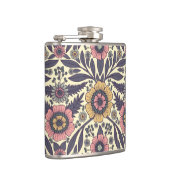 Nahtloses rosa und blaues Blumenmuster Flachmann (Rechts)