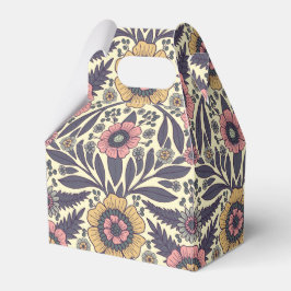 Nahtloses rosa und blaues Blumenmuster Geschenkschachtel