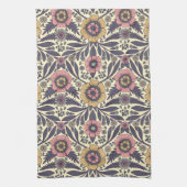 Nahtloses rosa und blaues Blumenmuster Geschirrtuch (Vertikal)