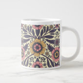 Nahtloses rosa und blaues Blumenmuster Jumbo-Tasse (Rechts)