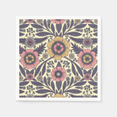 Nahtloses rosa und blaues Blumenmuster Serviette (Vorderseite)