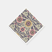 Nahtloses rosa und blaues Blumenmuster Serviette (Ecke)