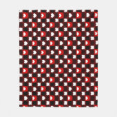 Nahtloses rotes Herz Muster Hintergrund Fleecedecke (Vorderseite)