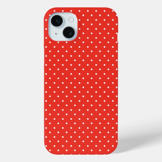 Nahtloses rotes Hintergrund-Polka-Punkt-Muster Case-Mate iPhone Hülle (Rückseite)