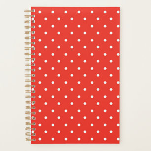 Nahtloses rotes Hintergrund-Polka-Punkt-Muster Planer