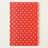 Nahtloses rotes Hintergrund-Polka-Punkt-Muster Planer (Rückseite)