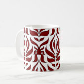 Nahtloses rotes und weißes Muster Kaffeetasse (Vorderseite Links)