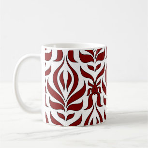 Nahtloses rotes und weißes Muster Kaffeetasse