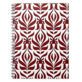 Nahtloses rotes und weißes Muster Notizblock (Vorderseite)