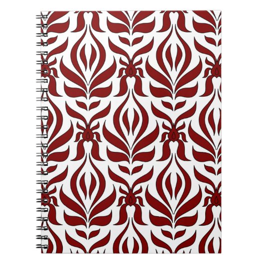 Nahtloses rotes und weißes Muster Notizblock (Vorderseite)