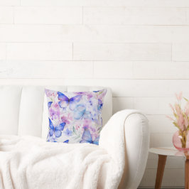 Nahtloses Schmetterlingsmuster Kissen