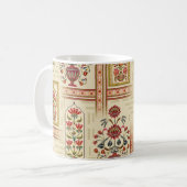Nahtloses schönes Mughal-Blume-Motiv mit Pattern Kaffeetasse (Vorderseite Links)