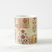 Nahtloses schönes Mughal-Blume-Motiv mit Pattern Kaffeetasse (Mittel)