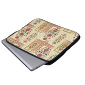 Nahtloses schönes Mughal-Blume-Motiv mit Pattern Laptopschutzhülle (Vorne Knopf)