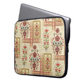 Nahtloses schönes Mughal-Blume-Motiv mit Pattern Laptopschutzhülle (Vorderseite Links)