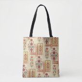 Nahtloses schönes Mughal-Blume-Motiv mit Pattern Tasche (Vorderseite)