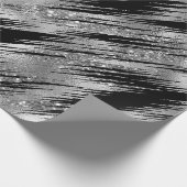 Nahtloses Schwarz und Silver Basic Patten-16 Geschenkpapier (Ecke)