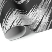 Nahtloses Schwarz und Silver Basic Patten-16 Geschenkpapier (Rolleneckpunkt)