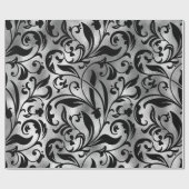 Nahtloses Schwarz und Silver Basic Patten-22 Geschenkpapier (Flach)